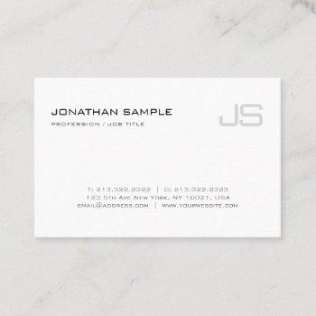 elegant monogram plain modern design luxury trendy business card