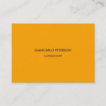 elegant orange brown minimalist professional business card