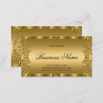 elegant ornate royal golden gold business card