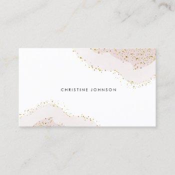 elegant pink marble business card