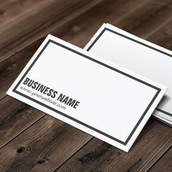 elegant plain black border business card