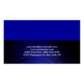 Small Elegant Plain Stylish Blue Color Business Card Back View