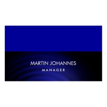 Small Elegant Plain Stylish Blue Color Business Card Front View
