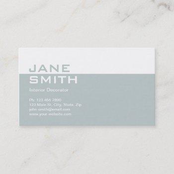 elegant professional interior design decorator business card