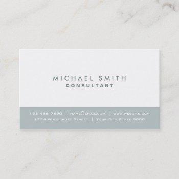 elegant professional plain modern gray and white business card