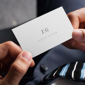 elegant professional simple monogram minimalist business card