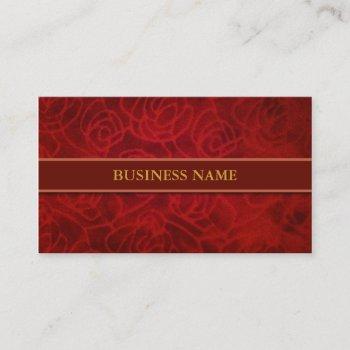 elegant red velvet texture business card