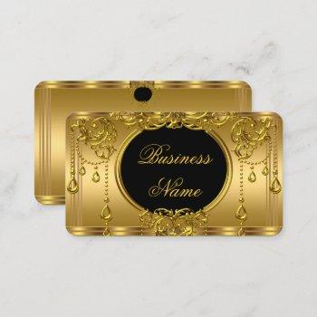 elegant royal gold and black business card