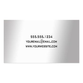 Small Elegant Silver Graduation Cap Name Card Insert Back View