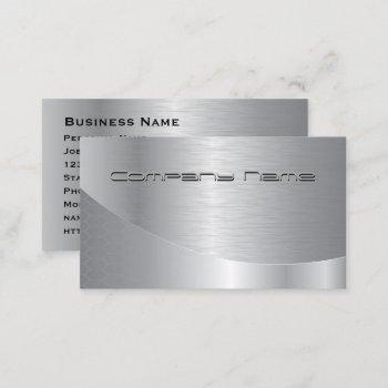 elegant silver modern corporate business card