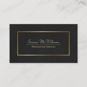 elegant simple black & gold professional business card