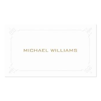 Small Elegant Simple Classic Professional Brightness Business Card Front View