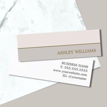 elegant simple pastel consultant  mini business card