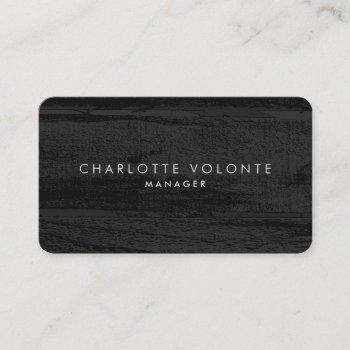elegant stylish dark gray wood professional art business card