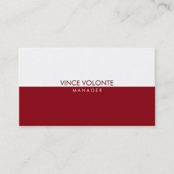 elegant stylish red white professional business card