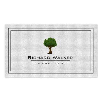Small Elegant Tree Garden Lawn Care Logo Landscape Business Card Front View