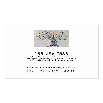 Small Elegant Tree Life Coach Business Card Back View
