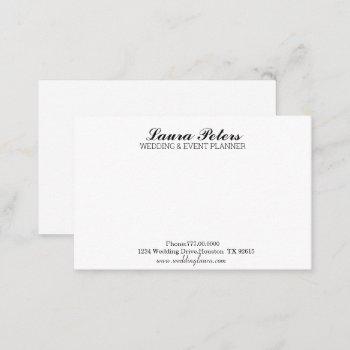 elegant wedding and events planner  business card