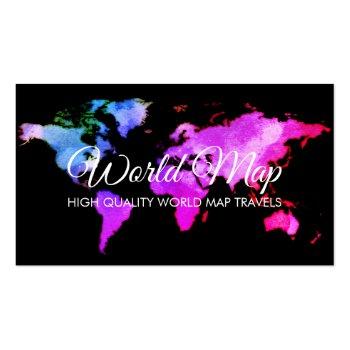 Small Elegant World Map Trip Globe Travel Agent Business Card Front View