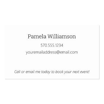 Small Elephant With Balloons Kids Parties Business Cards Back View