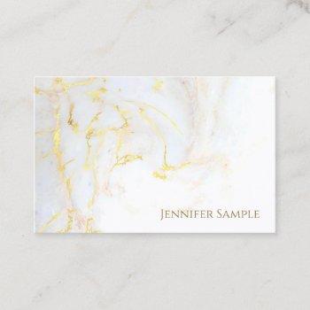 elite gold marble plain elegant golden modern chic business card