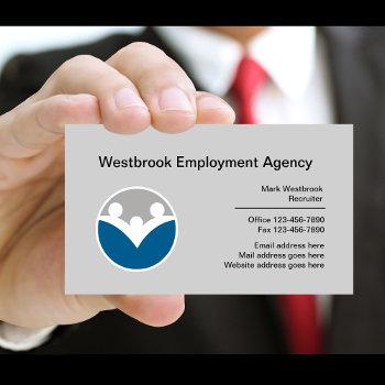 employment agency modern business cards