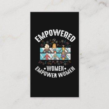 empowered women feminist inspirational feminism business card
