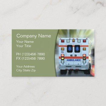 ems medical emergency business card