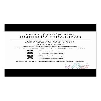 Small Energy Healer/ Intuitive/ Reiki/ Crystal Esoteric  Business Card Back View