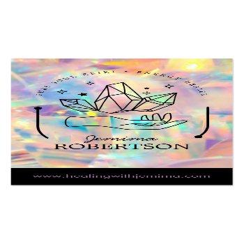 Small Energy Healer/ Intuitive/ Reiki/ Crystal Esoteric  Business Card Front View