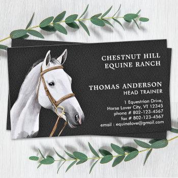 equine horse professional personalized equestrian business card