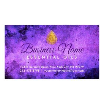 Small Essential Oils Business Cards Front View
