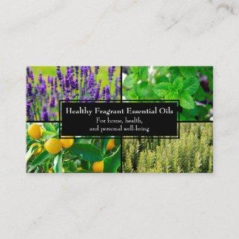 essential oils business wellness natural herbal business card