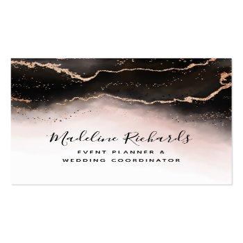 Small Ethereal Mist Ombre Blush Pink Watercolor Modern Square Business Card Front View
