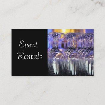 event and party supplies rental business card