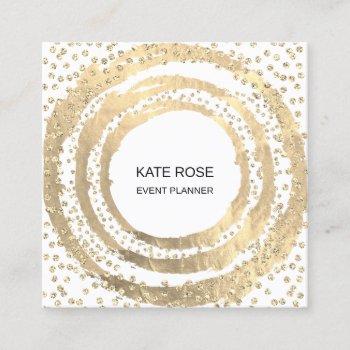 event planner music media fashion blogger white square business card