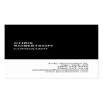 Small Exclusive Linen Special Black White Modern Unique Business Card Front View