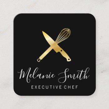executive chef square business card