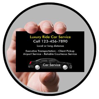 executive luxury car service business card