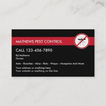 exterminating pest control mosquito graphic business card