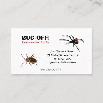 exterminator bug and pest control service business card