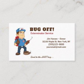 exterminator bug and pest control service business card