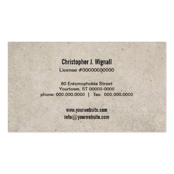 Small Exterminator Business Card Back View