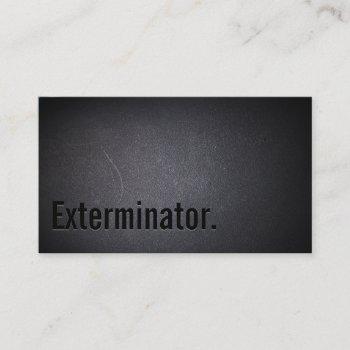 exterminator minimalist black bold pest control business card