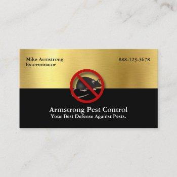 exterminator pest control mouse rodents business card