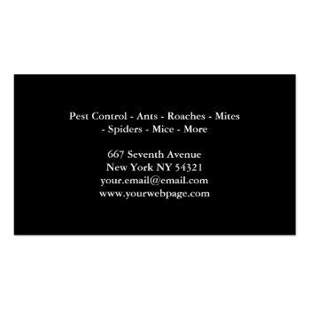 Small Exterminator Pest Control Mouse Rodents Business Card Back View