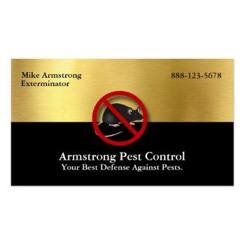 Small Exterminator Pest Control Mouse Rodents Business Card Front View