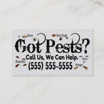 exterminator real bugs advertisement business card