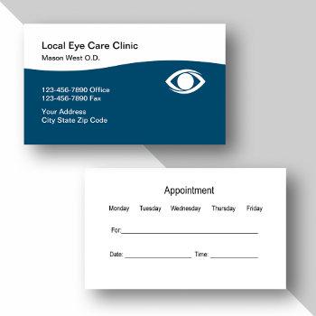 eye doctor ophthalmologist appointment business ca business card