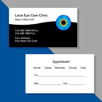eye doctor ophthalmologist appointment business card
